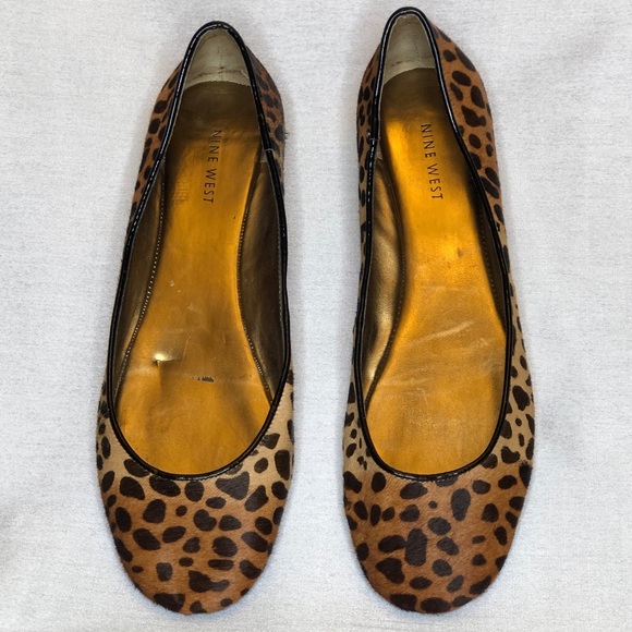 Nine West Cheetah Print Flat Ballerina Shoe - Picture 4 of 8